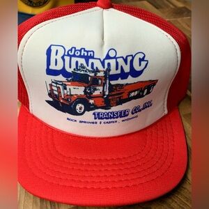 Vintage Bunning Transportation Rock Springs Wyoming SNAPBACK TRUCKER HAT 80’s